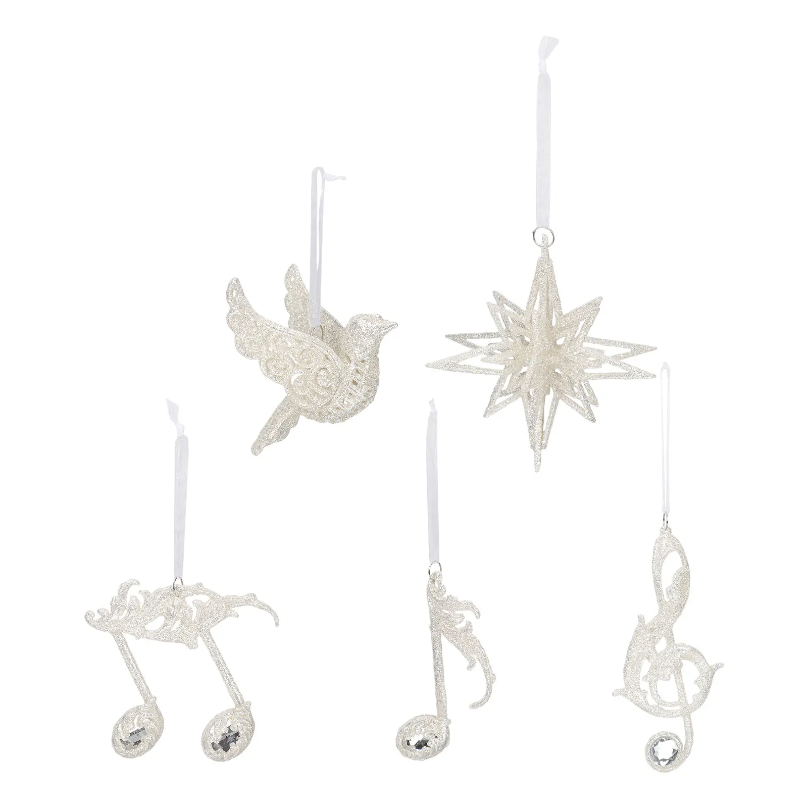 

5 Pcs Christmas Tree Decoration Pendant Small Decorations Plastic Ornaments Hanging