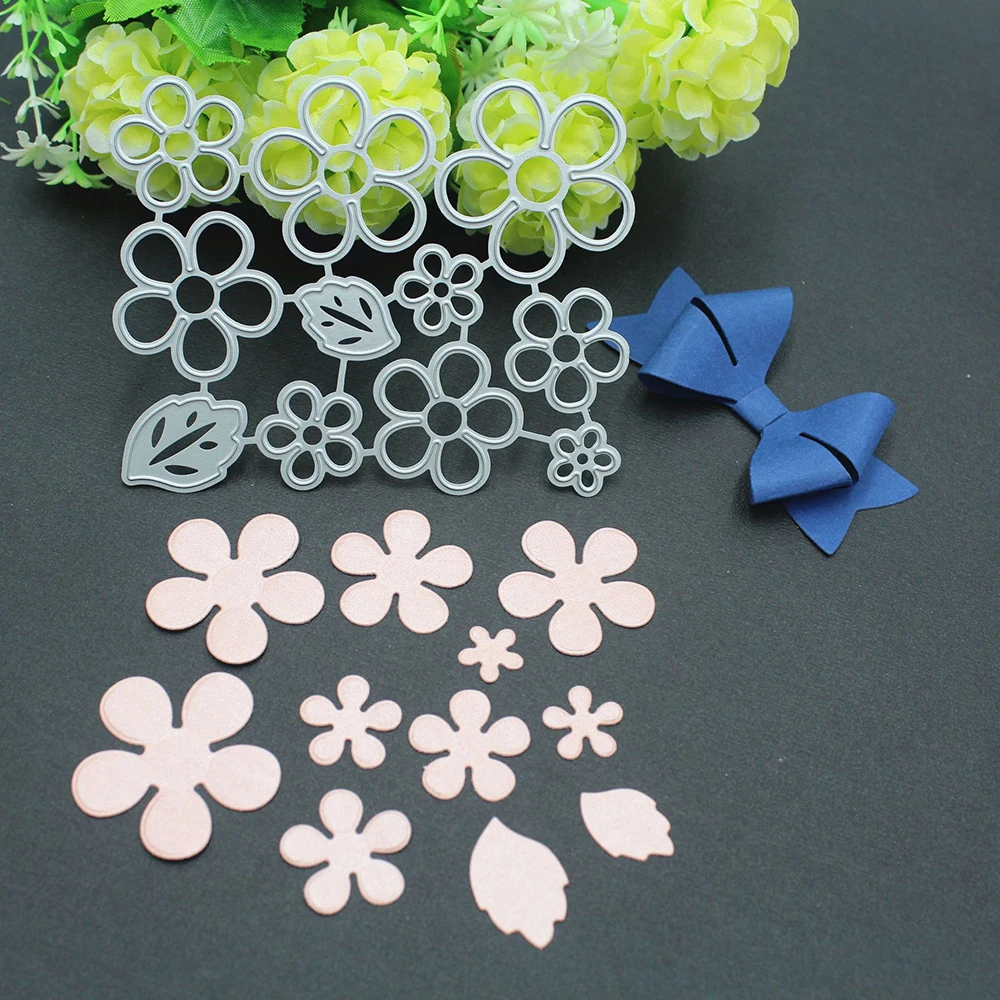 Petals Metal Cutting Dies Cut Die Mold Wedding Flower Border Scrapbook Paper Craft Knife Mould Blade Punch Stencils Dies