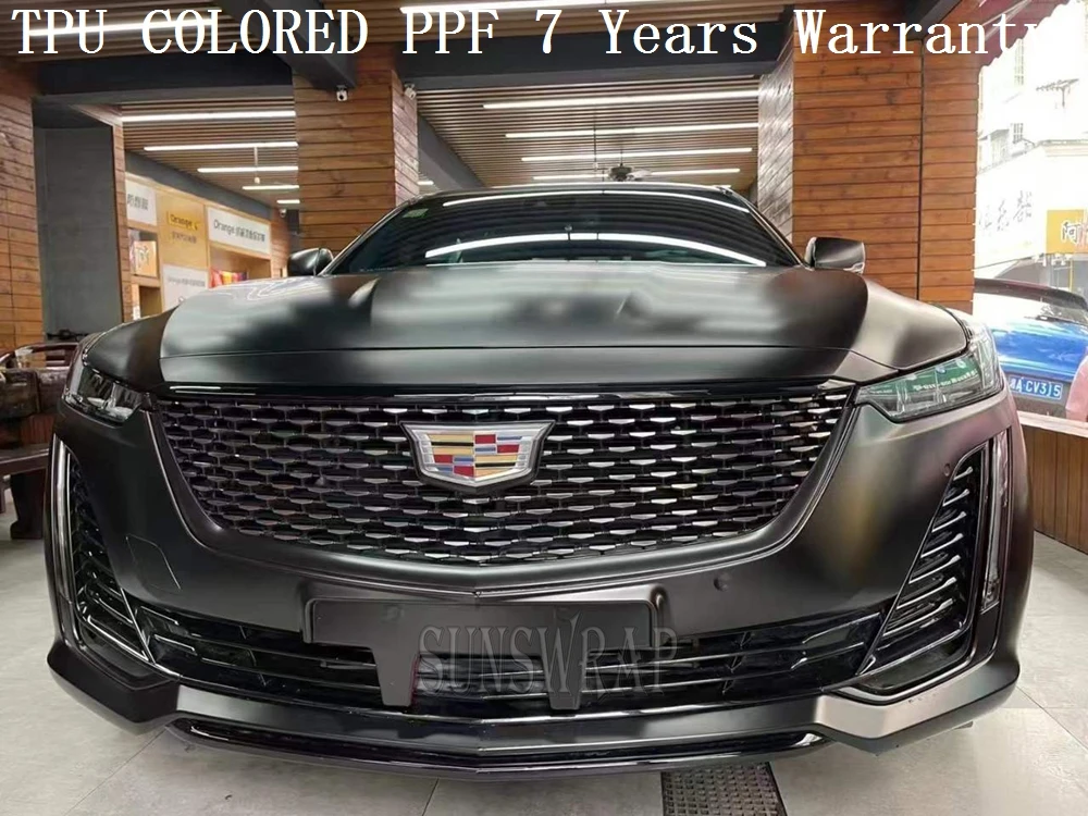 

Gloss Electric Metallic Black ColorFusion TPU Film Wet Apply PPF Vinyl Car Wrap Roll Self Healing Protection Vinyl Film 5x52ft