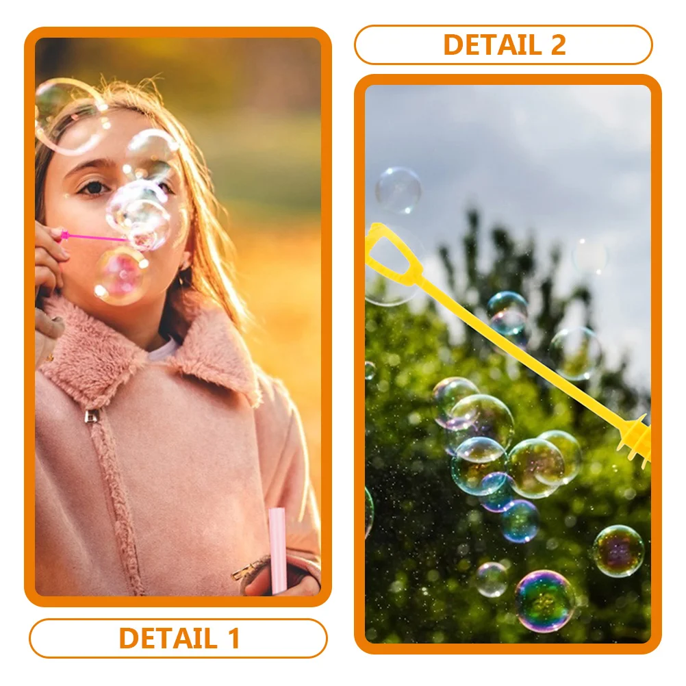 

30pcs Empty Wands Tube Lovely Mini Size Refillable Bubbles Water Wand Party Beach Park Safe Secure Handle