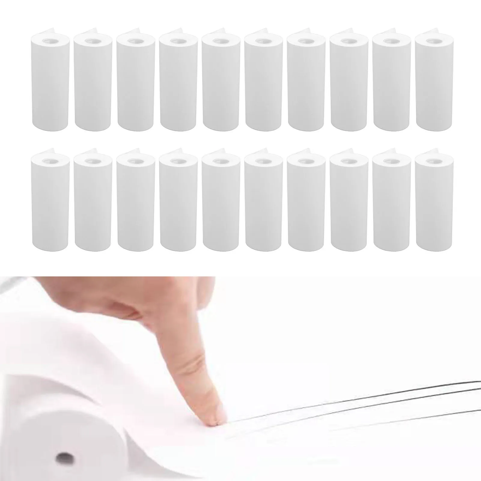 

【Розпродаж】20 шт., рулоны бумаги для термопечати, портативный набор сменных карт, этикетки для заметок с камерой, 57x25 мм