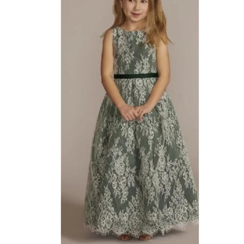 Renda tule vestidos da menina de flor crianças marfim pérolas apliques vestido de celebridade sem costas halter menina vestido de baile de bebê vestido de menina