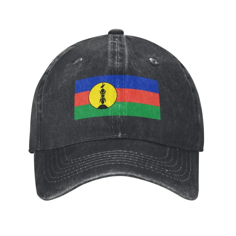 Custom Fashion Cotton Flags Of New Caledonia Baseball Cap for Women Men Breathable Dad Hat Sun Protection