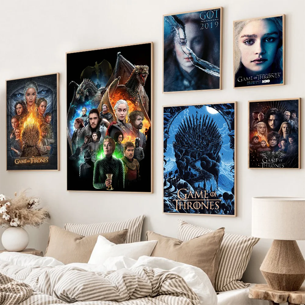 G-Game Of T-Thrones Classic Movie Posters Fancy Wall Sticker For Living Room Bar Decoration Room Wall Decor