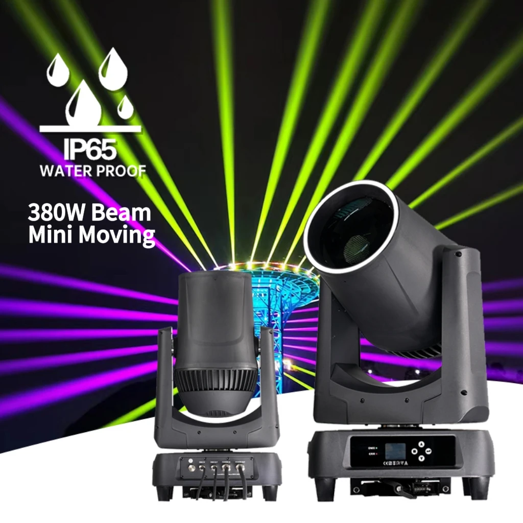 Waterproof Beam 380W Mini Moving Head LED Light IP65 Stage Lighting Outdoor Concert Event