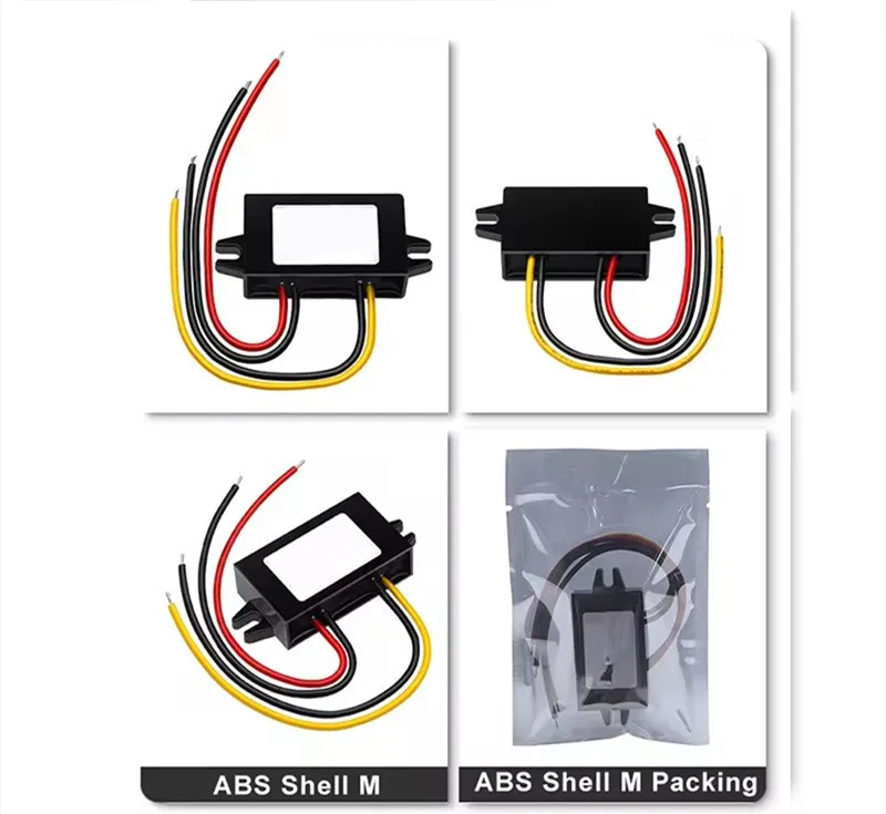 DC 24V 36V 48V 60V Step Down to DC 12V Converter Voltage Regulator for Golf Cart Club Car Audio LED Strip Light (Input 17-90V)