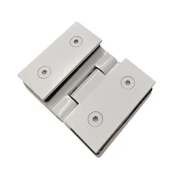 2pcs Stainless Steel 180 Degree Glass Door Hinge Double Side Glass Door Bathroom Clamp Hardware Accessories