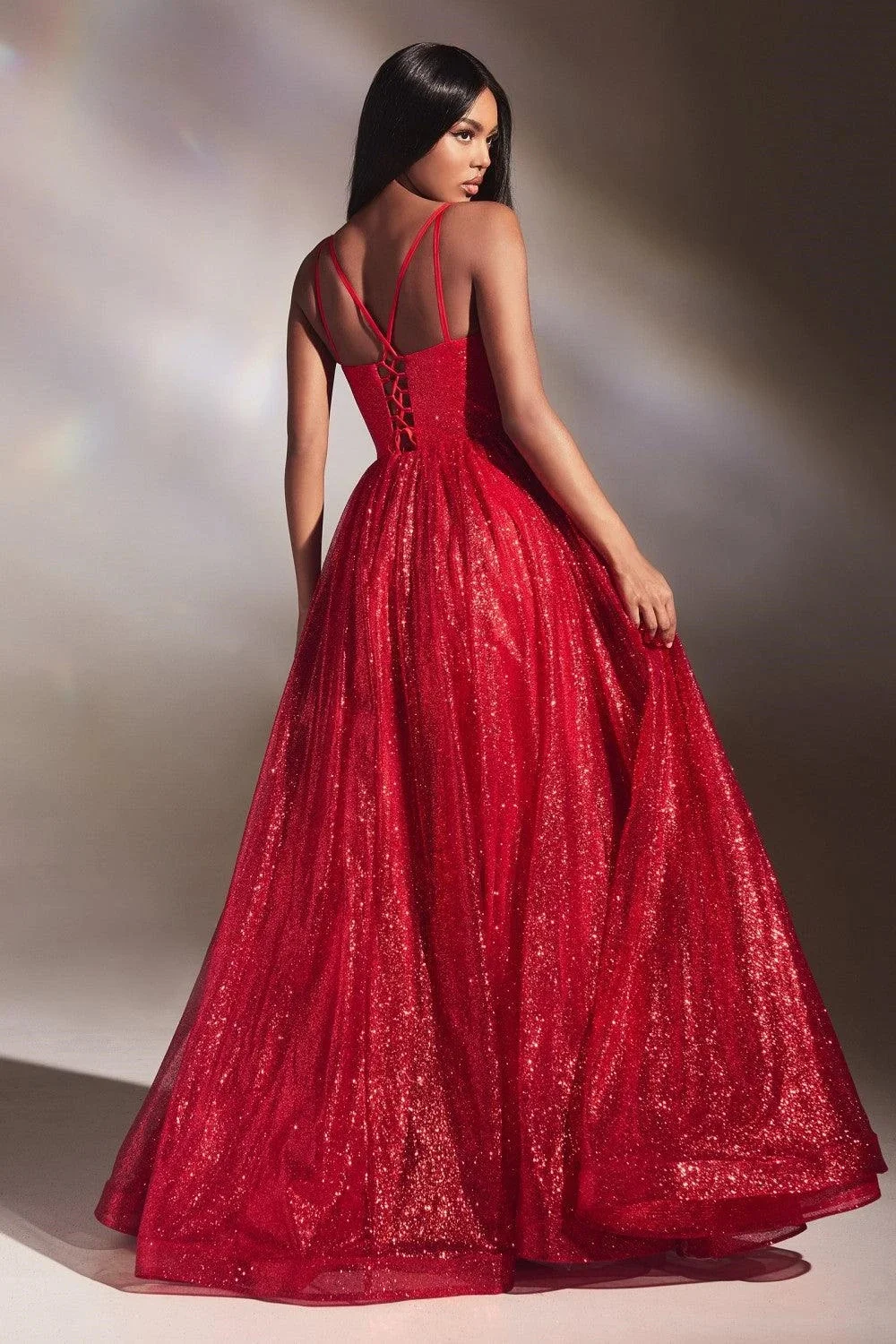 Correas espaguetis brillantes, escote en forma de corazón, vestidos de graduación, plisado, fruncido, sin espalda, con cordones, vestido de fiesta de graduación, vestido de noche Formal