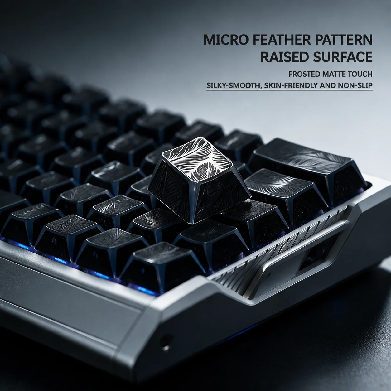 Mintcaps Could Feather Keycaps PBT Double Shot Cherry-Profil Keycap Minimalistische Side-Print Keycaps für mechanische Tastaturen