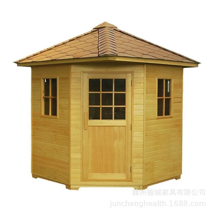 Canadian hemlock outdoor infrared sauna for 4 people