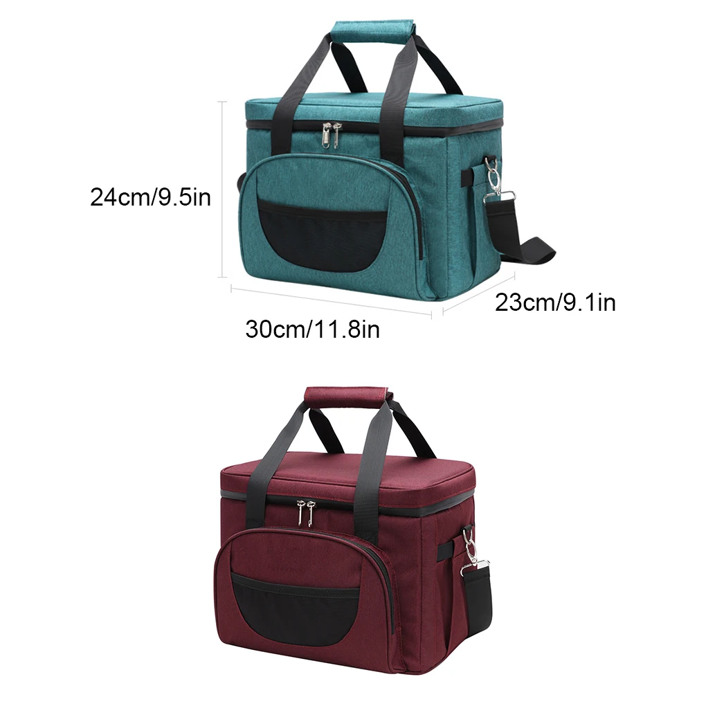 Wine Beverage Drinking Cooler Bag, ao ar livre de grande capacidade, impermeável, à prova de vazamento, bolsa térmica, trabalhando, Camping, ciano