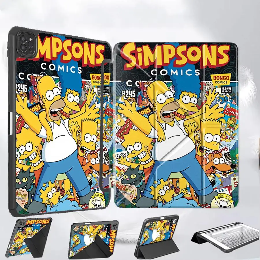 Simpsons Comic Collage Tablet Case For iPad Air 4 5 M3 M2 M4 11inch Pro 11th 10th 9th 8th 7th 12.9inch Mini 6 7 Pro 2025 Holder