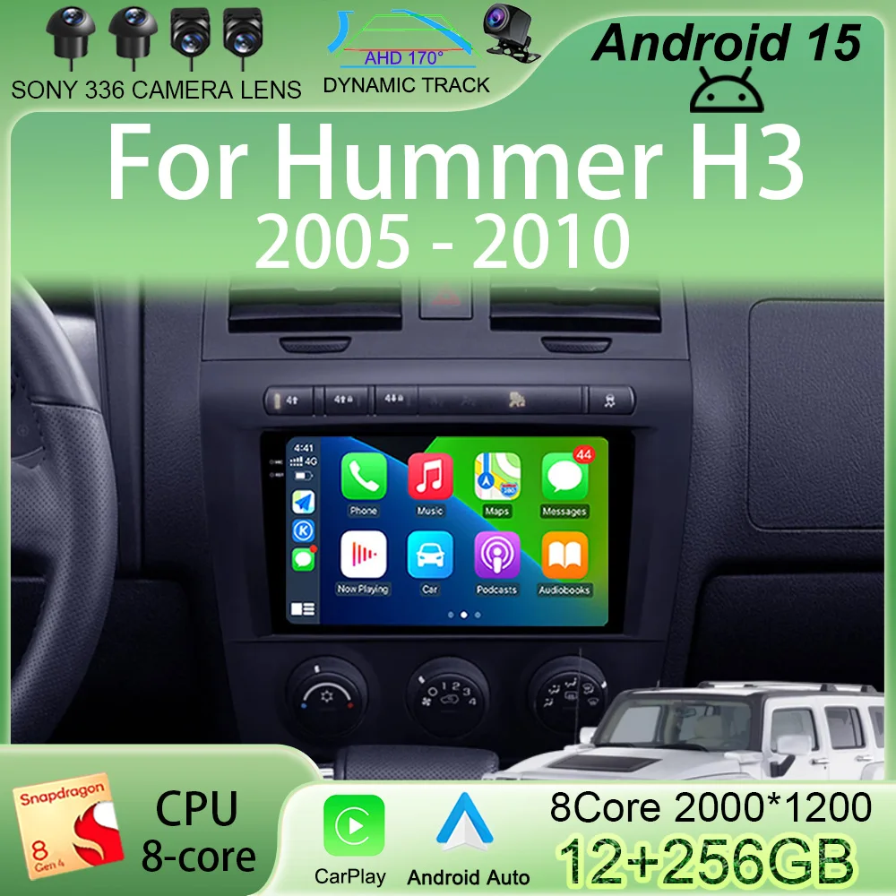 

2 din Radio Android 15 For Hummer H3 2005 - 2010 Car Radio Multimedia Player Navigation GPS Carplay Stereo Auto Video DVD Head