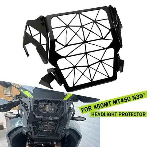 2024 오토바이 헤드 라이트 그릴 가드 보호대 CFMOTO 450MT CF MOTO 450 MT MT450 헤드 램프 프론트 라이트 커버 보호