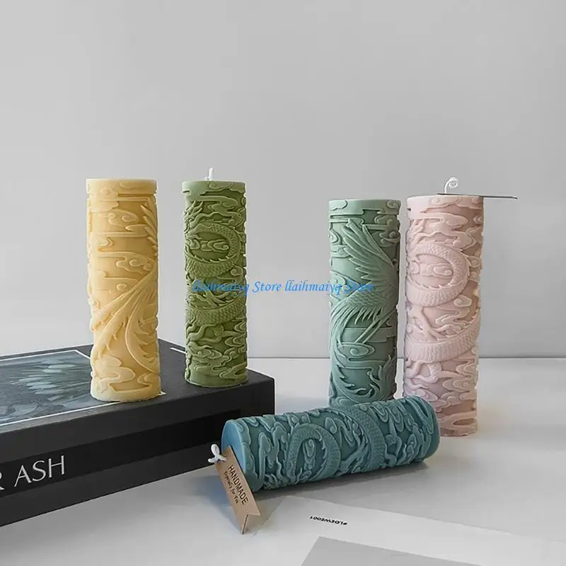 

573B Цилиндрическая формование свечей персонализированные ароматерапевтические восковые плесени домашние украшения плесень
