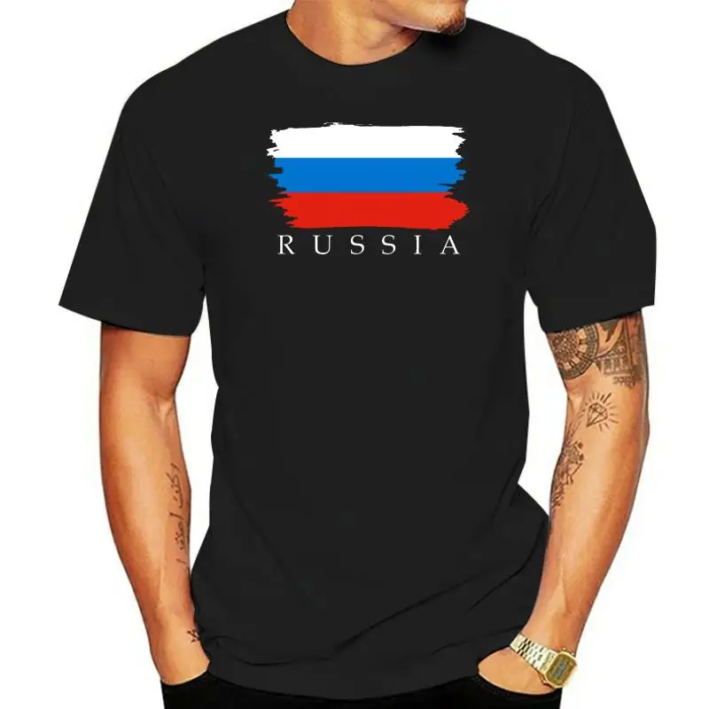 Camiseta con estampado de letras del mapa de Rusia, ropa Formal de verano, a la moda, con estampado de letras de S-3xl