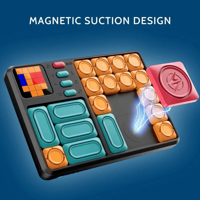 Super Slide Puzzle Juego Puzzle Deslizamiento Magnético Consola de Juego Portátil para Adultos y Pensamiento Lógico Entrenamiento Puzzl Aprendizaje Juego de Viaje Portátil Super Slide Puzzle Juego Puzzle Deslizamiento Magnético Consola de Juego Portátil para Adultos y Pensamiento Lógico Entrenamiento Puzzl Aprendizaje Juego de Viaje Portátil