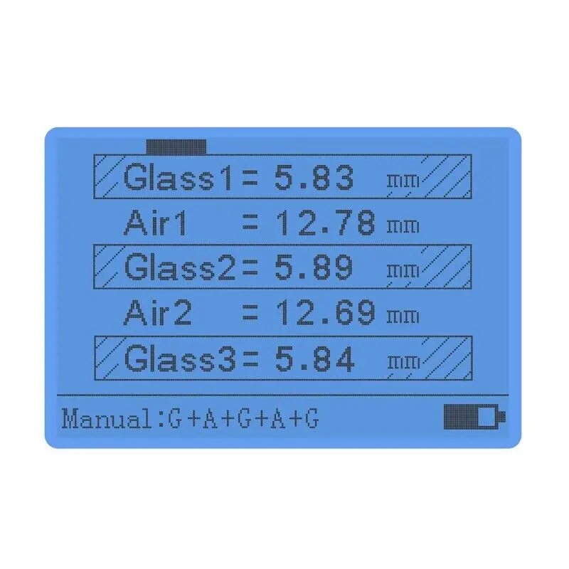 Digital Glass Thickness Meter for Tempered Triple Glazing Windows Doors Meter