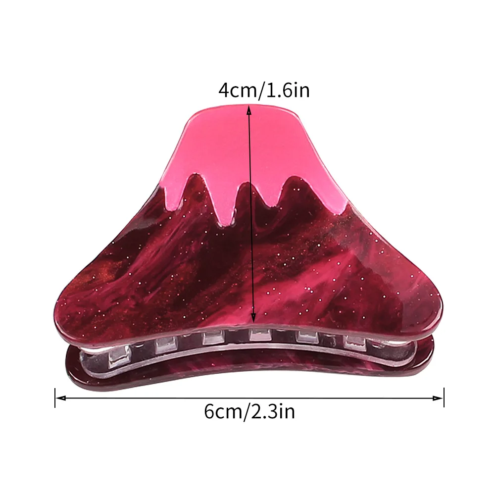 large senior New Acetate gradient color matching simple pattern  acrylic   Women girl Hair Clip Accessories