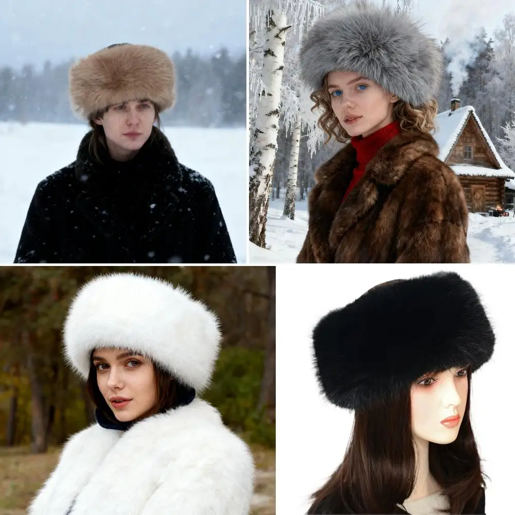 Volledige bescherming complementeert elke winteroutfit Effen kleur pluche hoofdband Premium namaakbont pluche textuur Rekbare elastische band