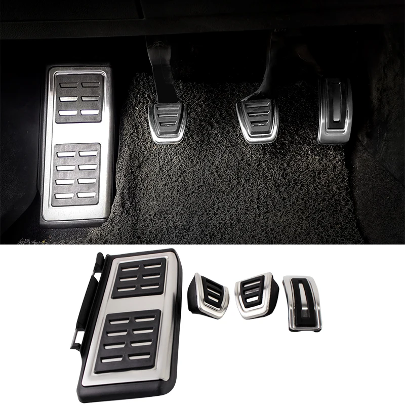 Para Volkswagen VW T-Roc t-cross Tiguan 2017 ~ 2023 pedales de freno de acelerador de coche pedales de embrague pedales antideslizantes accesorios de alfombrilla