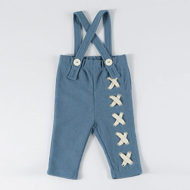 Baby Autumn Spring Baby Overalls Pants Girl and Boy Knitted Suspender Pants Unisex Baby  Sleevelss Jumpsuits Rompers