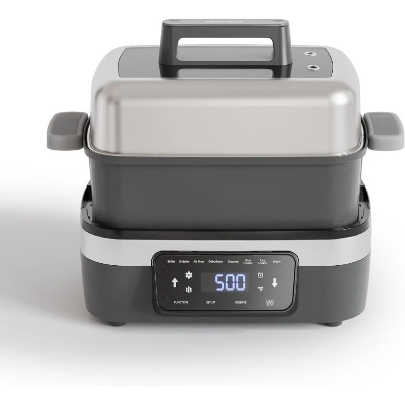 

Multifunctional Electric Skillet 1500W Non Stick Removable Plate Oven Safe Pot 500F