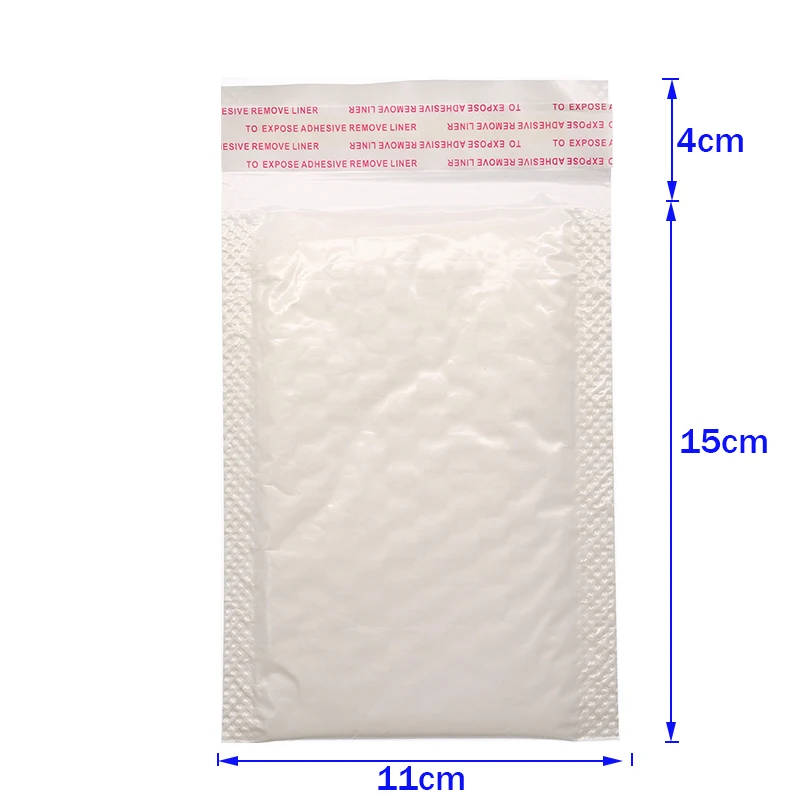 100 Pieces White Bubble Envelope Bag 11*15cm Size Mailing Padded Shipping Envelope with Bubble Mailing Bag