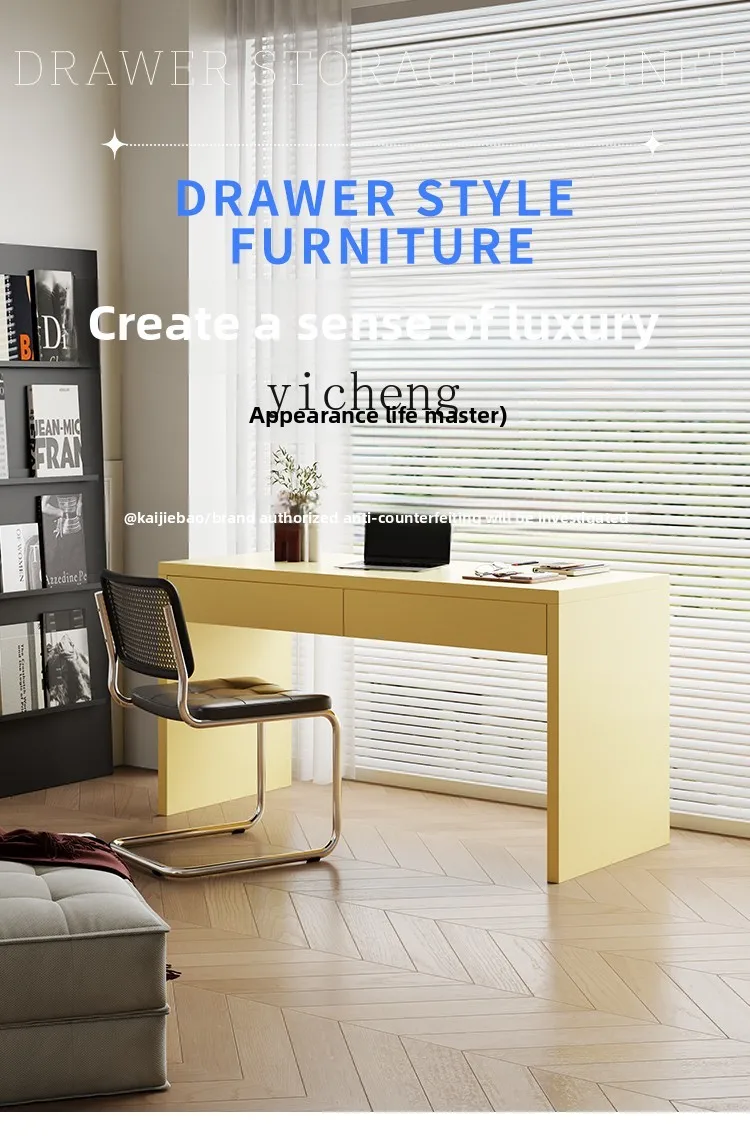 ZZ desk minimalist solid wood living room learning office makeup small apartment home medieval computer desk