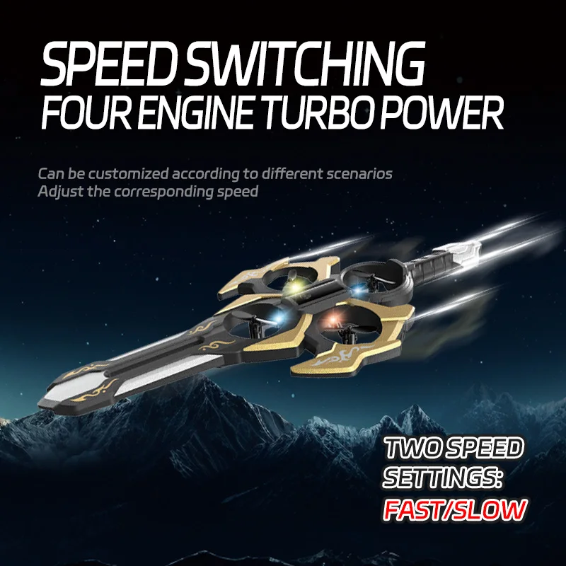 

New 2025 Sensory Sword Remote Control Toy Drone - Induction Flight Interactive Sword Toy for Boys Fixed Wing Airplane