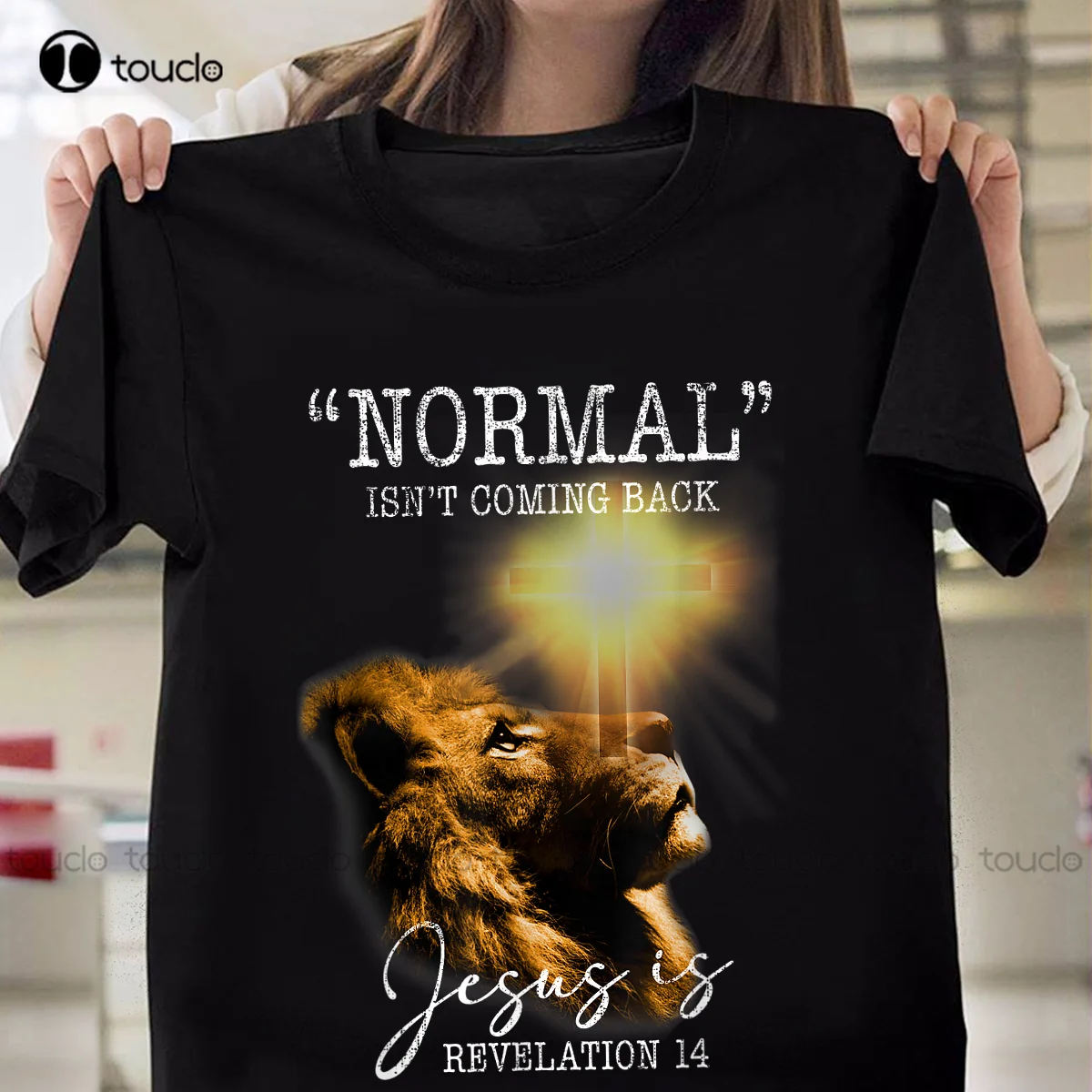 Normal Isn'T Coming Back But Jesus Is Cross For Christian God T-Shirt Cotton Outdoor Simple Vintage Casual Tee Shirts Xs-5Xl