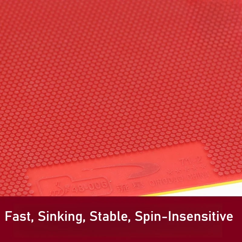 METEOR 71-1/71-2 مطاط تنس الطاولة القصير مع إسفنجة صفراء 1.5/1.8 مم للهجوم السريع/الكتلة والسحق المعتمد من ITTF #6