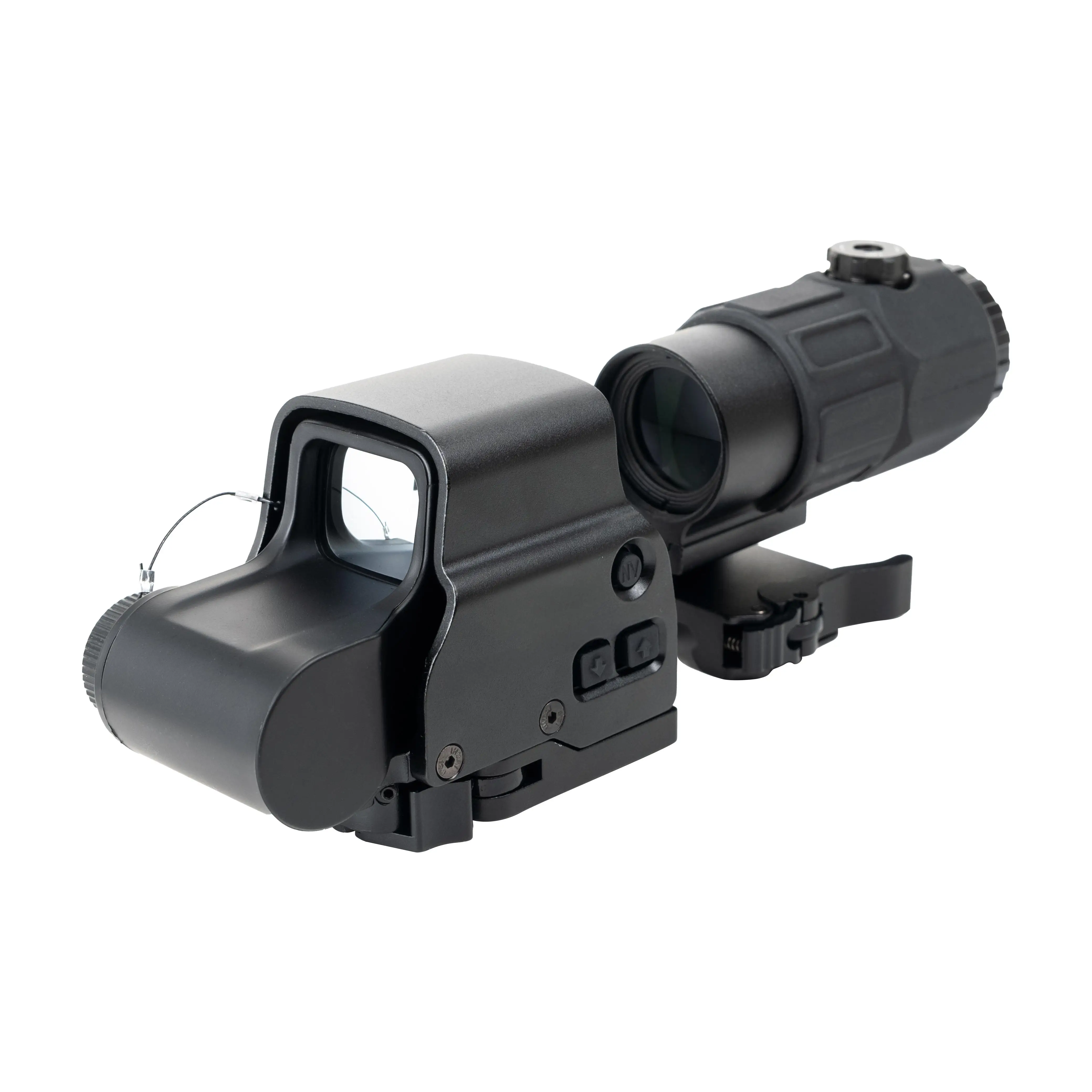 

Holographic Red Dot Sight with 5x Magnifier Combo Red Illumination Holographic Style Scope Sight with 5x Magnifier