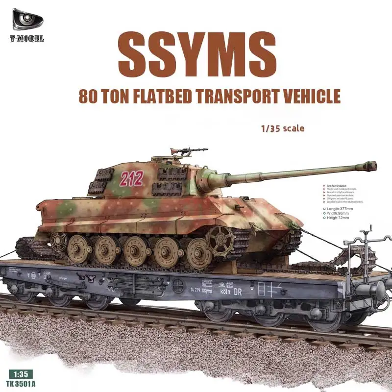 T-MODEL assembly model kit TK-3501A 80 ton flatbed transport vehicle Ssyms 1/35