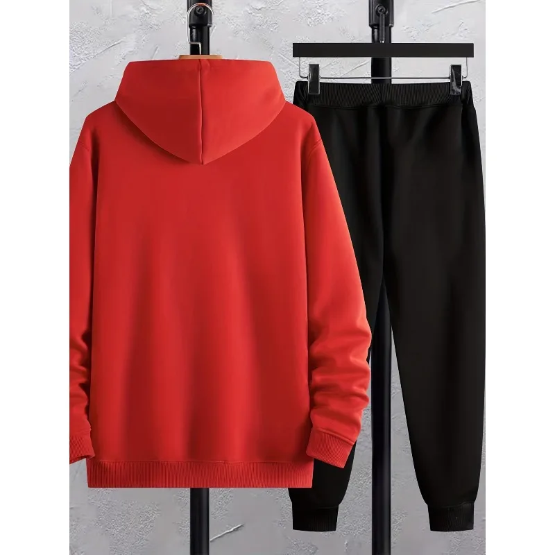 2025 الموضة العصرية الإبداعية شخصية عنصر نمط ثلاثية الأبعاد مطبوعة الرجال عادية هوديي وسراويل مجموعة