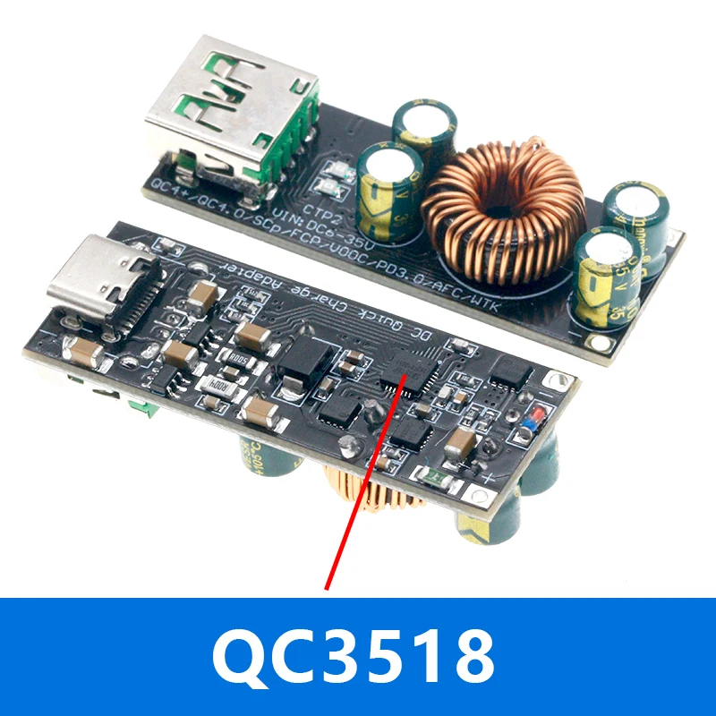 QC4.0 QC3.0 USB Type-C الهاتف المحمول تهمة سريعة محول 6 -35 فولت تنحى باك دفعة وحدة لهواوي SCP/FCP أبل PD كوالكوم