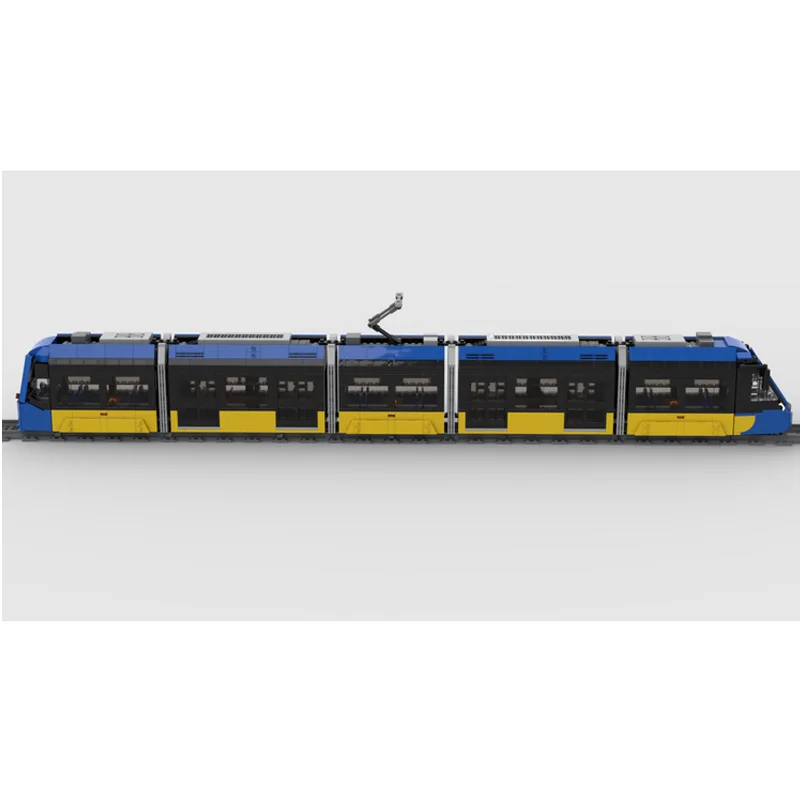 Building Blocks City Trains Model Turiny New Hitachied Tram MOC Bricks DIY Assemble Bricks Transportation Creative Toys Gifts