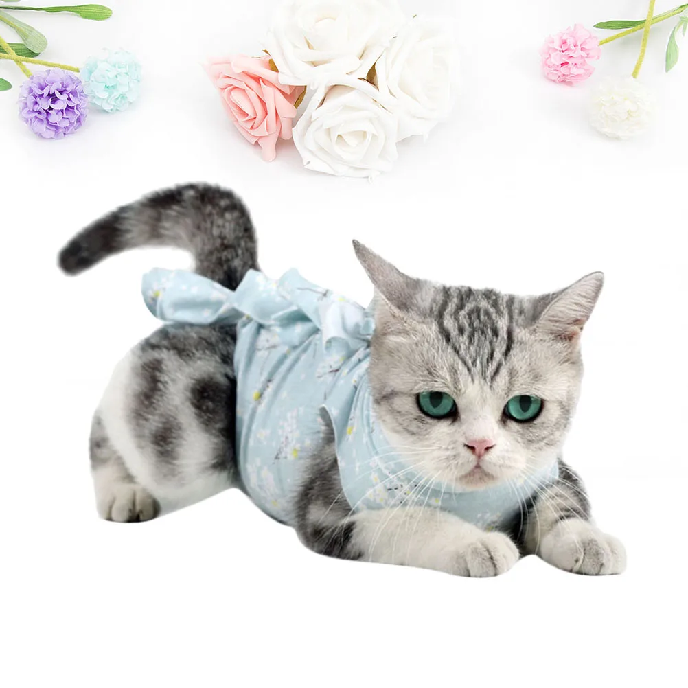 

Soft Cotton Cat Neutering Clothes Comfortable Pet Recovery Costume Durable Breathable Stretchy Postoperative Wear For Cats Easy
