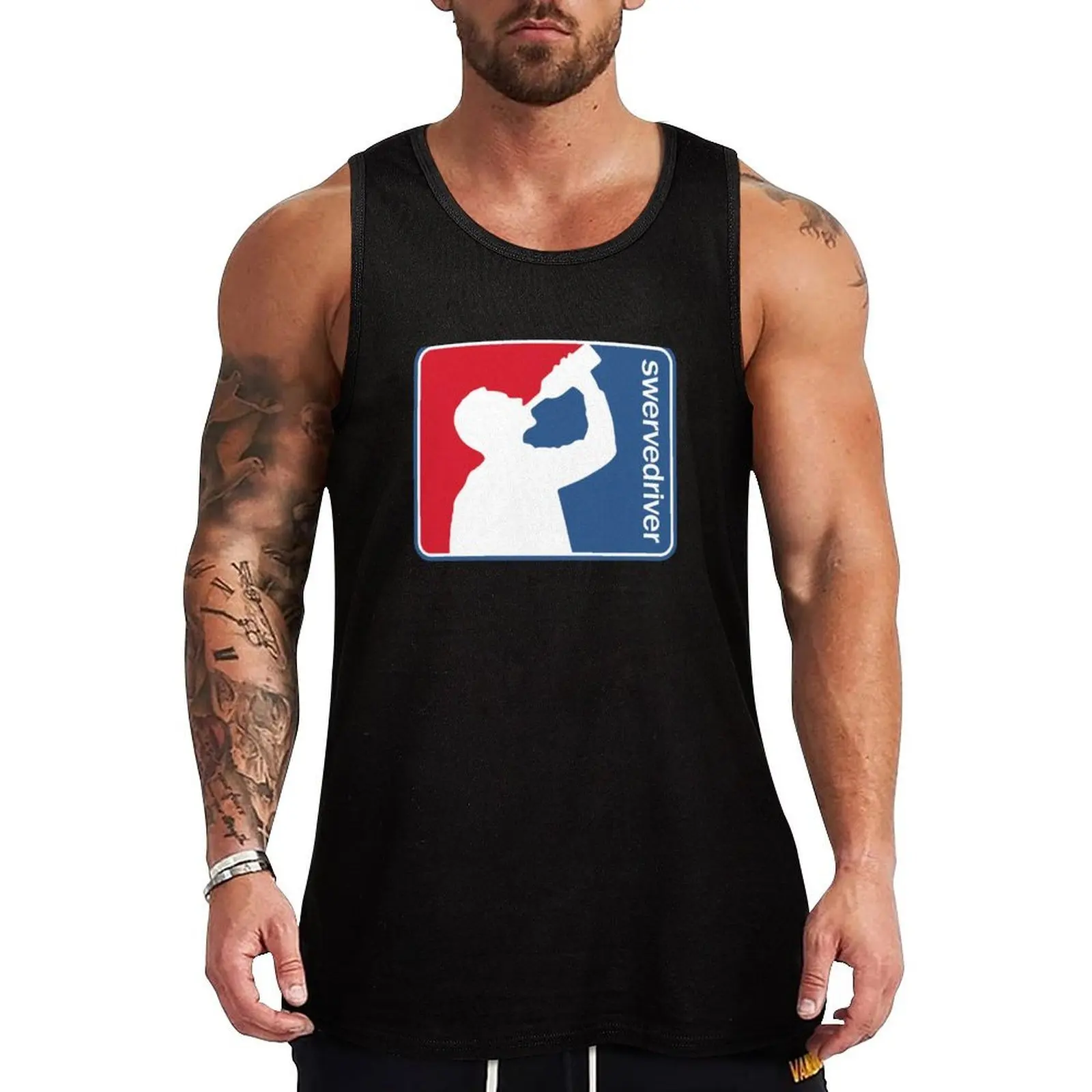 

Swervedriver // Vintage Shgz Tank Top Men sleeveless tee gym training accessories Bodybuilding clothing man