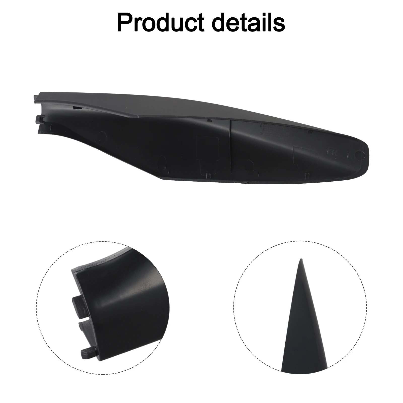 Cargo Management Black Cargo Rail Black Cargo Rail Trim ABS Roof Cover Easy Installation Meticulous Processing
