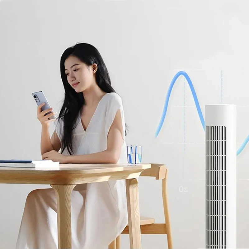 2023 NEW XIAOMI MIJIA Smart DC Inverter Tower Fan 2 Portable Fan Appointment Timing Low Noise APP Control 150° Oscillation Range