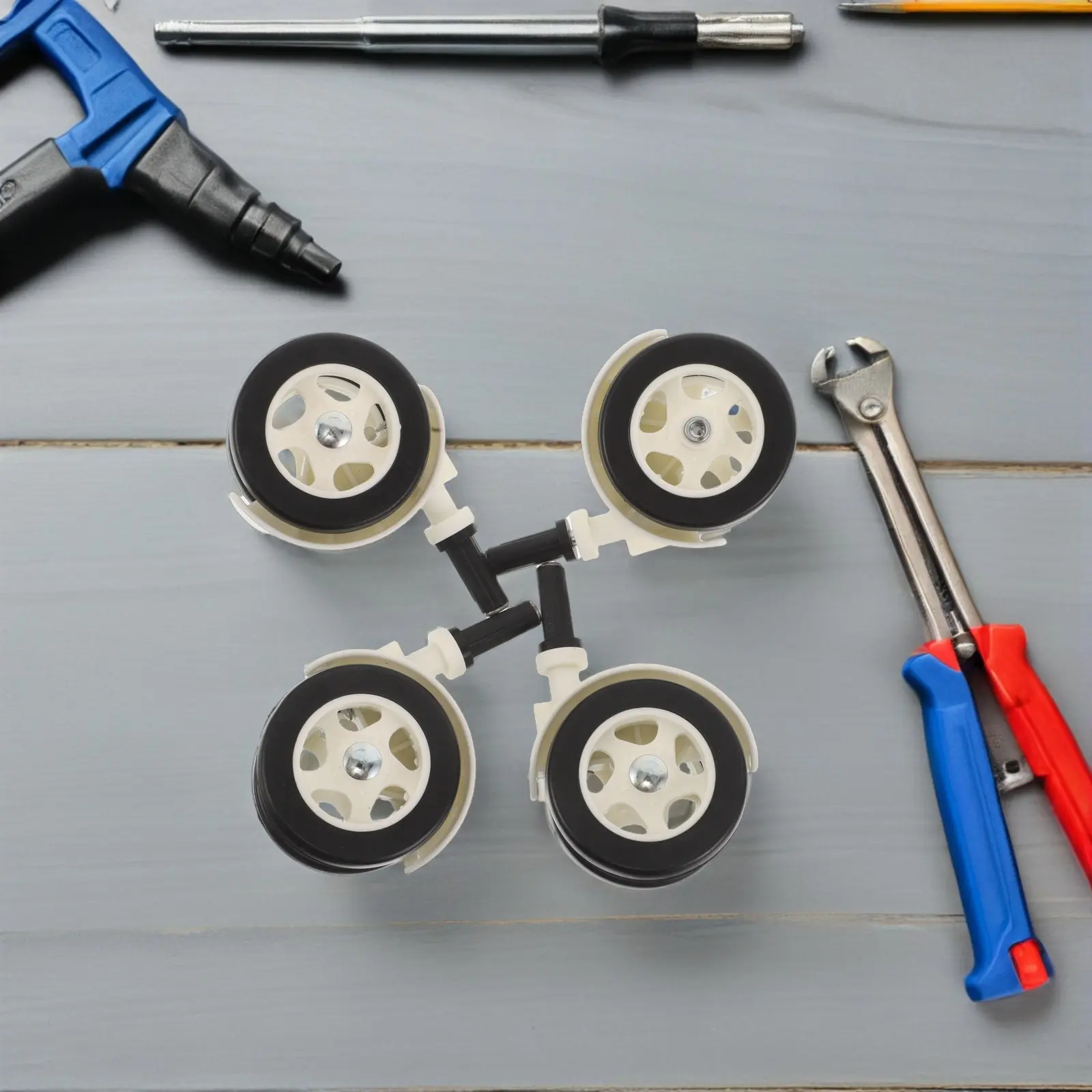 4Pcs Universal Baby Walker Wheels Replacement Silent Double Swivel Casters No Noise Movement for Walker Accessories