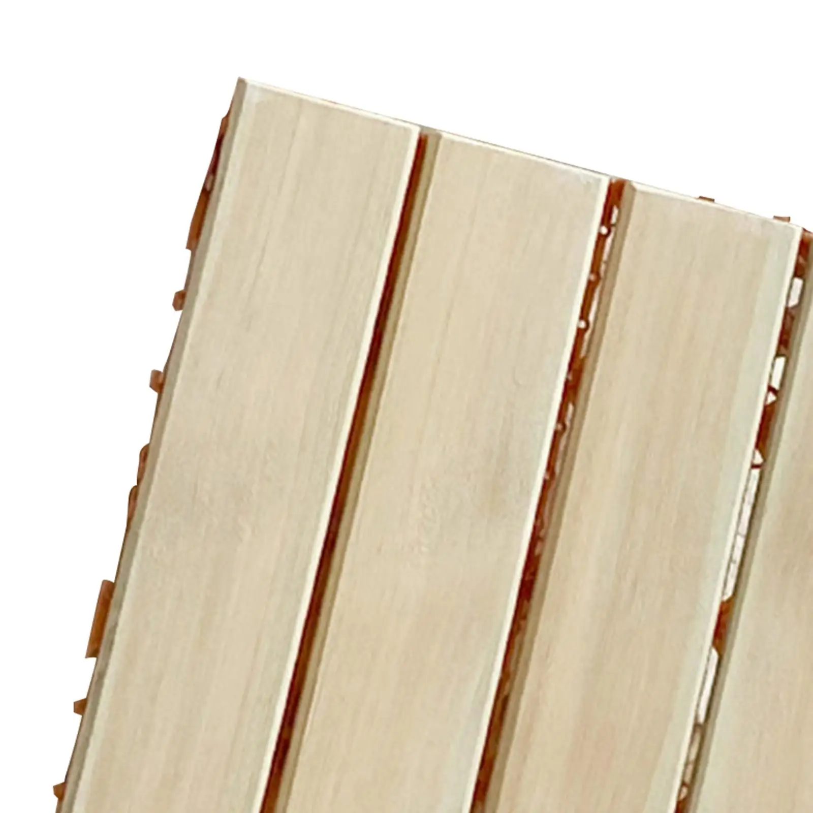 Interlocking Deck Tiles Outdoors Balcony Flooring Wood 29x29cm Snap Together for Dorm