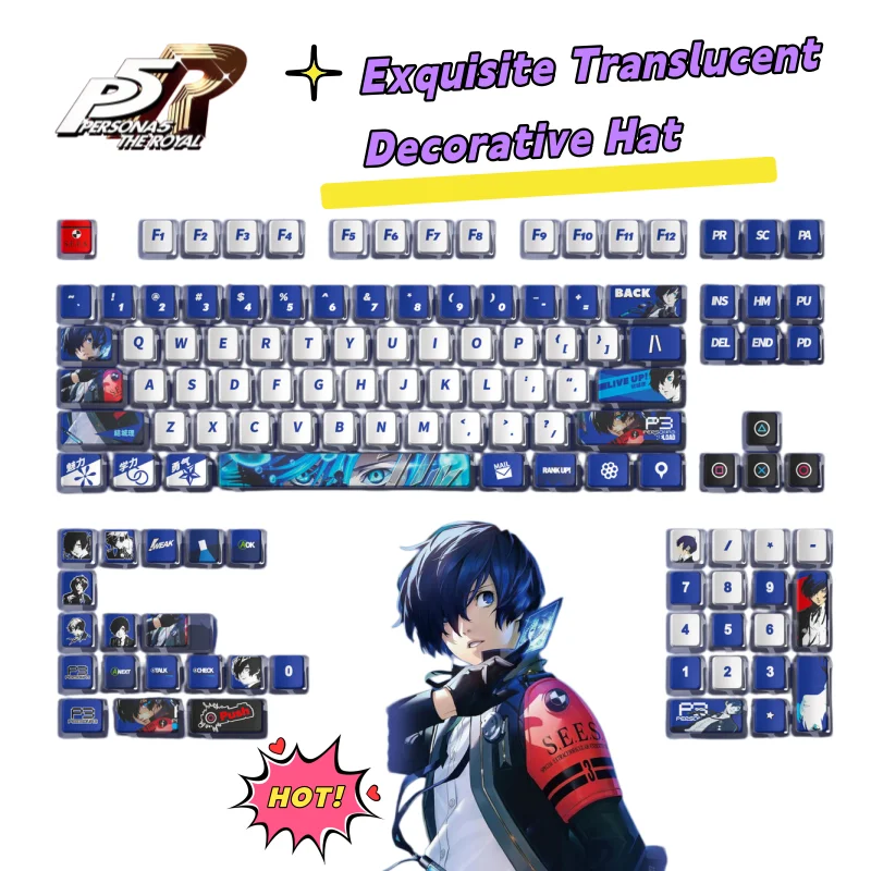 persona Ren Amamiya Ryuji Sakamoto Makoto Yuki Keyboard Decorative Cap Creative Personality Exquisite Light Transmission Keycap
