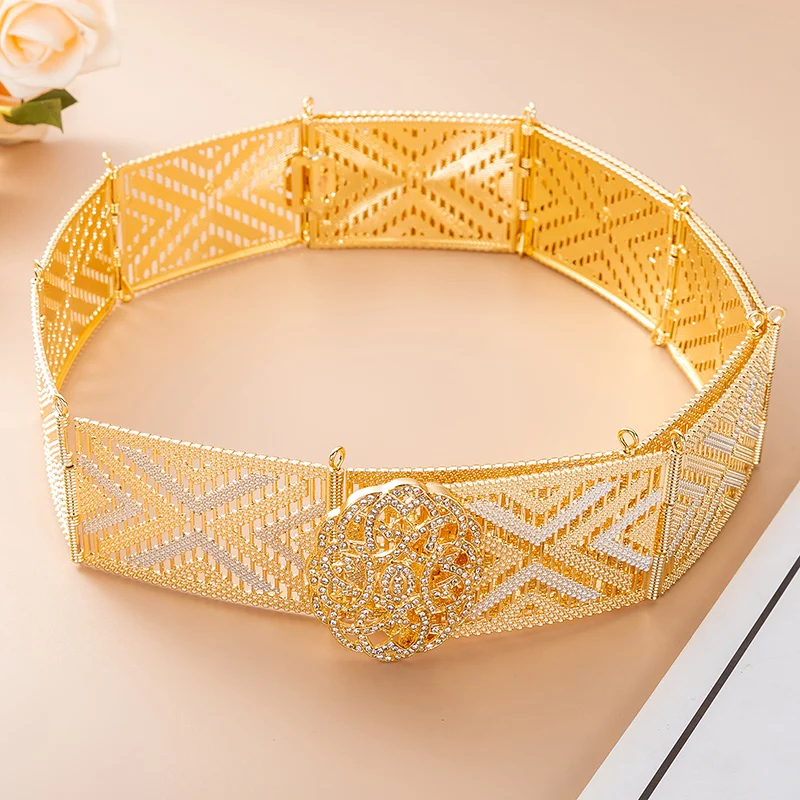 

Morocco Caftan Wedding Belts Gold Silver Plated Waist Chain Ethnic Style Bridal Belts Wedding Sash Belt Women Gifts
