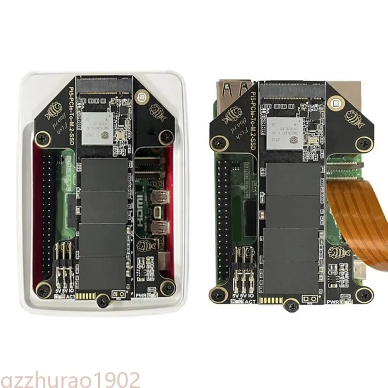 97QB para RPI 5 PCIe a M.2 NVME SSD Adaptador