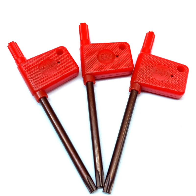 T5-T20 Torx Key Set Star Wrench Hex Screwdriver Tools T5 T6 T7 T8 T9 T10 T15 T20 for CNC Machine Parts Repair DIY Hardware