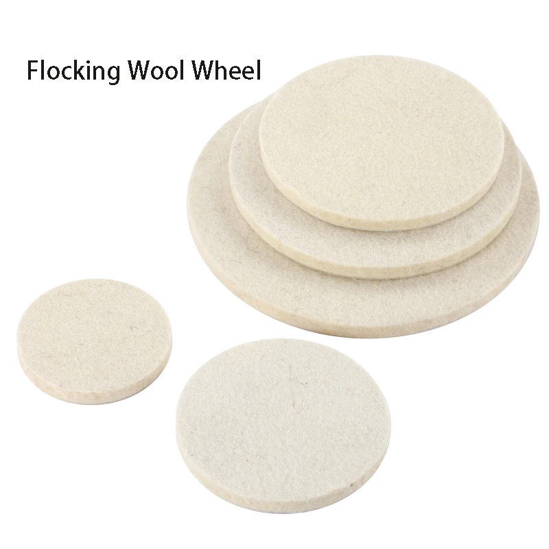 1PCS Flocked Wool Sheet Stainless Steel Metal Mirror Polishing 4/5-inch Self-adhesive Wool Sheet Angle Grinder Polishing Wheel