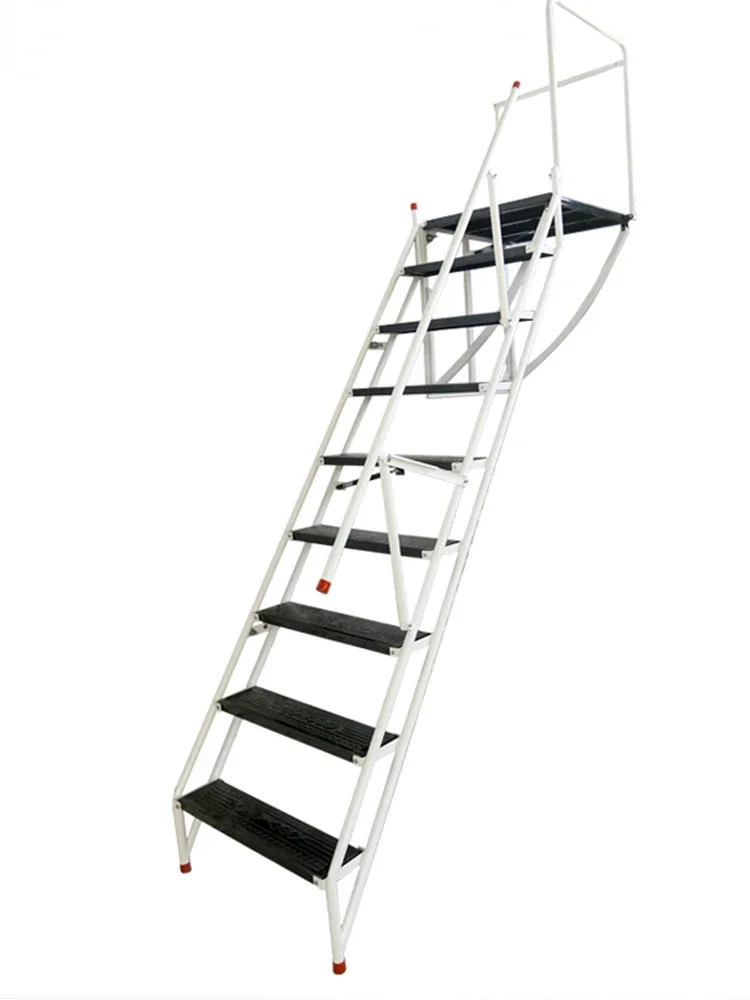 Customized Indoor and Outdoor Non-Slip Stairs Wall-Mounted Household Folding Stair Attic Hidden Telescopic Ladder Hanging Ladder