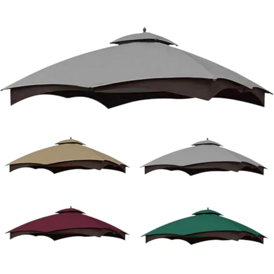 Grey Replacement Top Compatible with Lowe's Allen Roth 10X12 Gazebo Model #GF-12S004B-1/#GF-12S004BTO